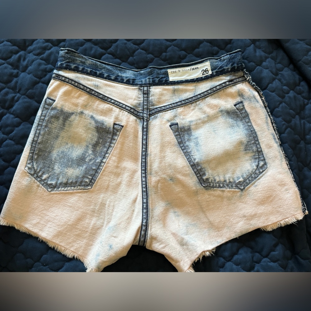 Rag&Bone light pink washed denim shorts - Picture 4 of 5